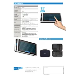 ECG portabil tip tabletă, cu ecran tactil de 7”
