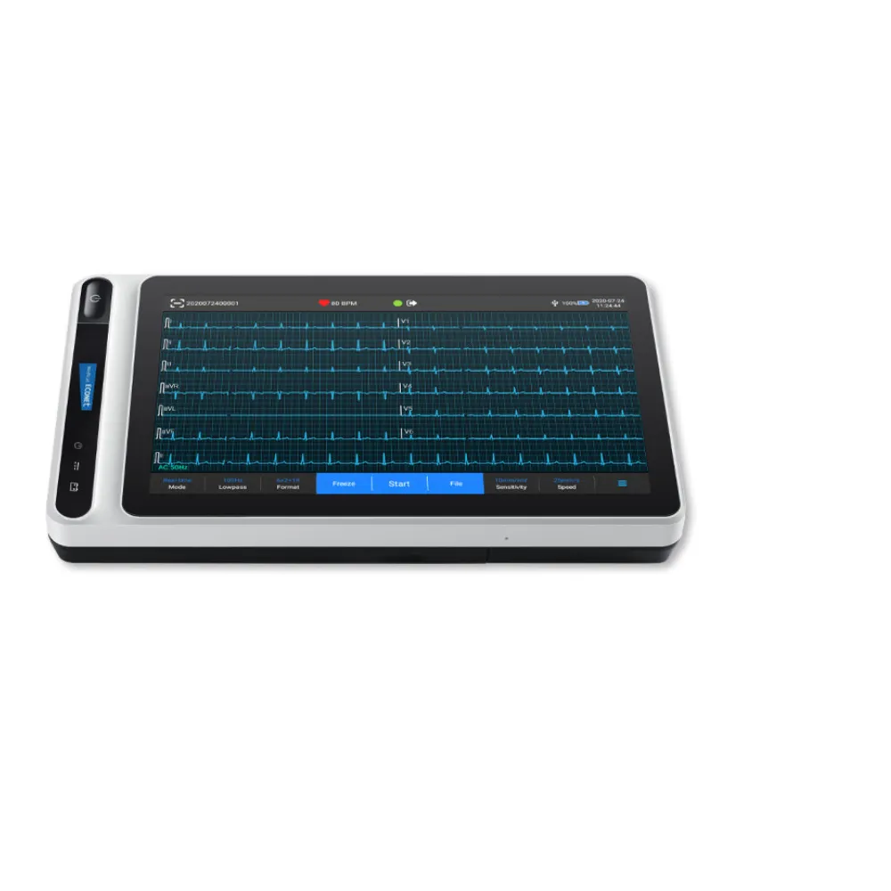 ECG portabil tip tabletă, cu ecran tactil de 7” ECG portabil tip tabletă, cu ecran tactil de 7”
