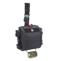 QUICKAID'S BLACK Elite Bags | Geantă Medicală Tactică Drop Leg pentru Prim Ajutor
